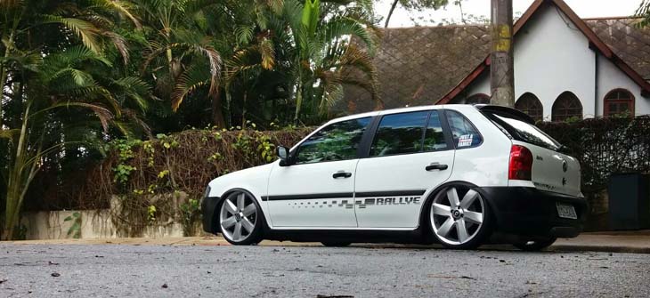 Gol G Rallye Rebaixado Com Rodas Volcano Long Beach Aro