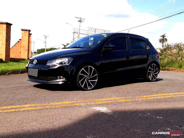 Gol G7 rebaixado com rodas Volcano New Strong aro 18″